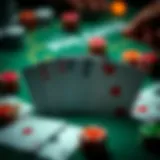 Strategic poker cards layout