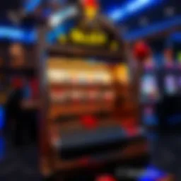 An illustration of a progressive slot machine showcasing its unique mechanics