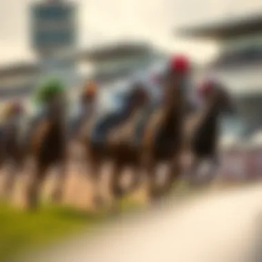 Thrill of the Race Dynamic racing scene showcasing horses and jockeys in action