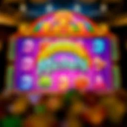 Vibrant representation of the Rainbow Riches Megaways slot game interface