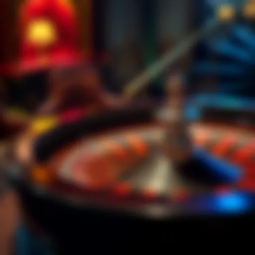 Classic roulette wheel with vibrant colors