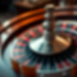 A vintage roulette wheel showcasing its elegant design
