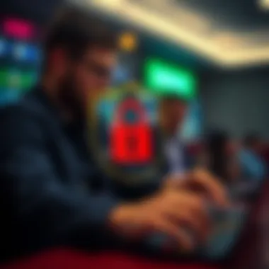 An illustration of secure payment methods for online betting.