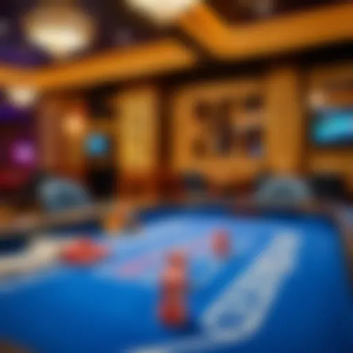 A Glimpse of Luxury Gaming Experience Elegant gaming table setup at Seven Luck Casino Seoul