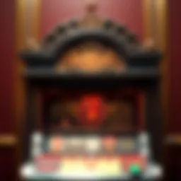 An intricate design of a vintage slot machine
