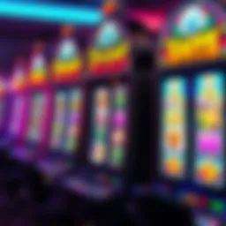 Intriguing slot machine display with vibrant visuals