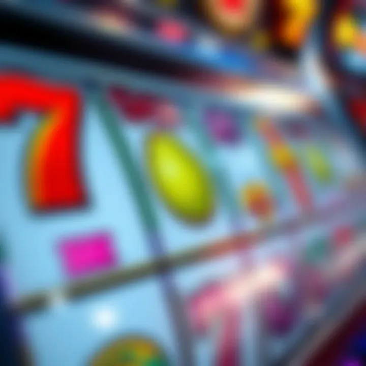 A detailed view of slot game bonus features and symbols