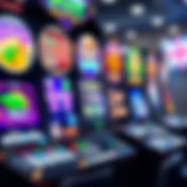 A modern digital slot machine with vibrant graphics and themes