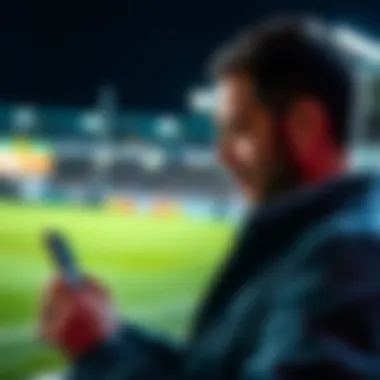 Engaging with Betwinner on Mobile User engaging with the Betwinner app on a smartphone