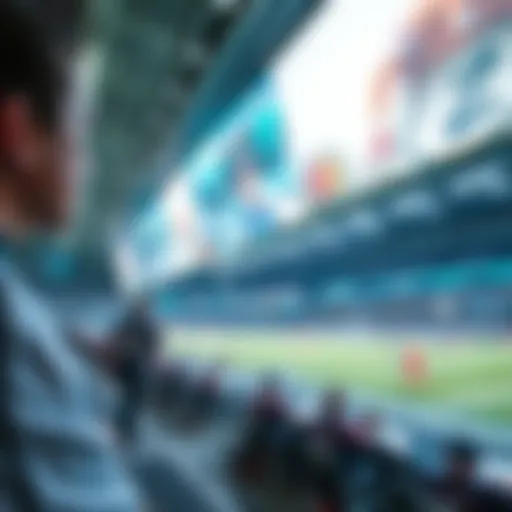 Futuristic digital sports arena